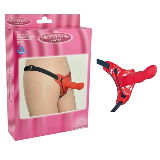 СТРАПОН STRAP-ON CURVED DONG RED 92002REDHW